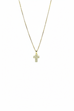 Collana in argento 925 con ciondolo a croce con zirconi colorati