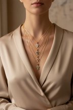 Women's 925 Sterling Silver Necklace with Cross and Colored Zircons – 45 cm | CM Silver Jewels