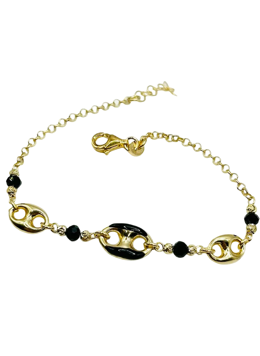 Bracciale in Argento 925 con Perle di Vetro – Eleganza e Stile Regolabile (Bianco, Nero, Marrone, Azzurro)