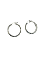 Orecchini a Cerchio in Argento 925 Martellato – Design Moderno e Luminoso - CM Silver Jewels