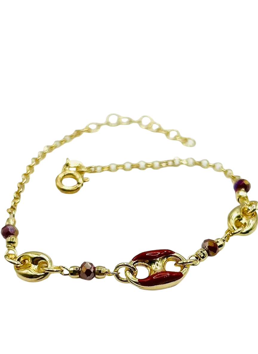 Bracciale in Argento 925 con Perle di Vetro – Eleganza e Stile Regolabile (Bianco, Nero, Marrone, Azzurro)