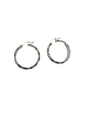 Orecchini a Cerchio in Argento 925 Martellato – Design Moderno e Luminoso - CM Silver Jewels
