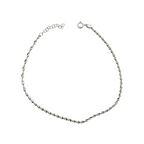 Cavigliera Catena Singapore in Argento 925 – Regolabile 22,5+3 cm