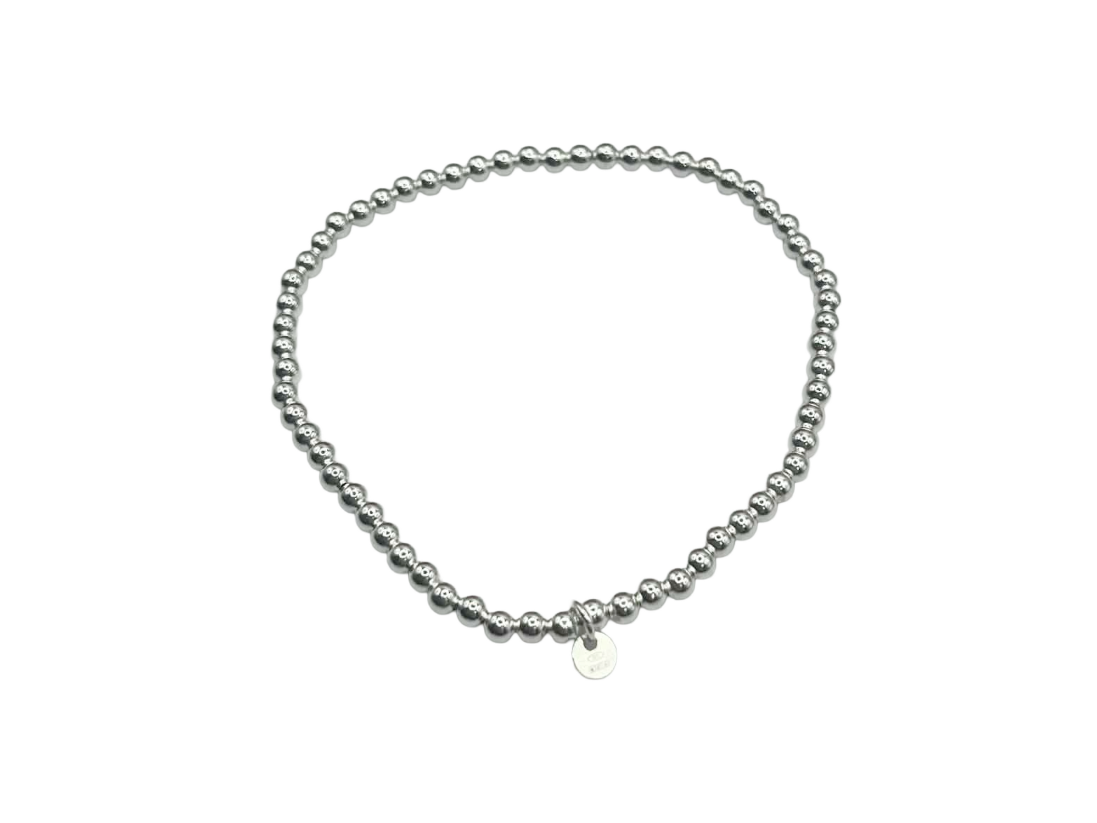 Bracciale in argento 925 con sfere da 3 mm, design minimal ed elegante, leggero donna