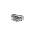 Women's Striped 925 Silver Ring - Hypoallergenic and Durable