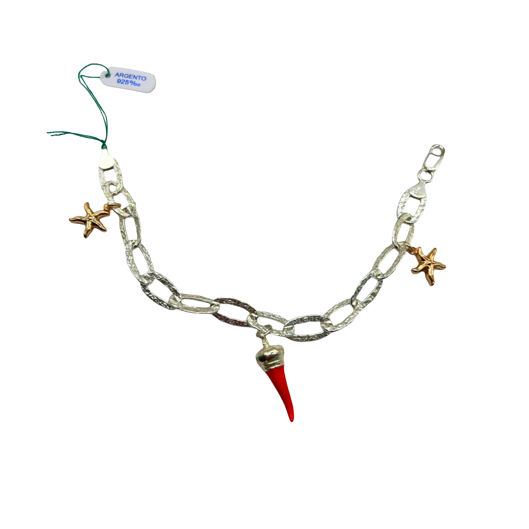 Women's 925 silver bracelet with lucky charms