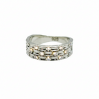 Women's Sterling Silver Multi-Strand Ring with Zirconia – CM Silver Jewels