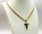Collier Ras de Cou Religieux en Argent 925 avec Croix Bicolore Miroir – 60 cm | CM Silver Jewels