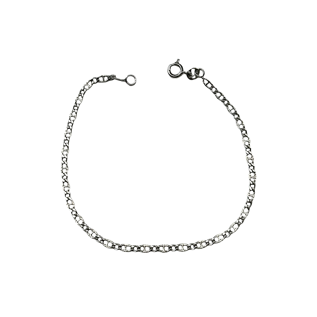 Bracciale in Oro Bianco 18 Carati 750 – Gioiello Elegante in Oro Certificato – 1,53 g – Made in Italy