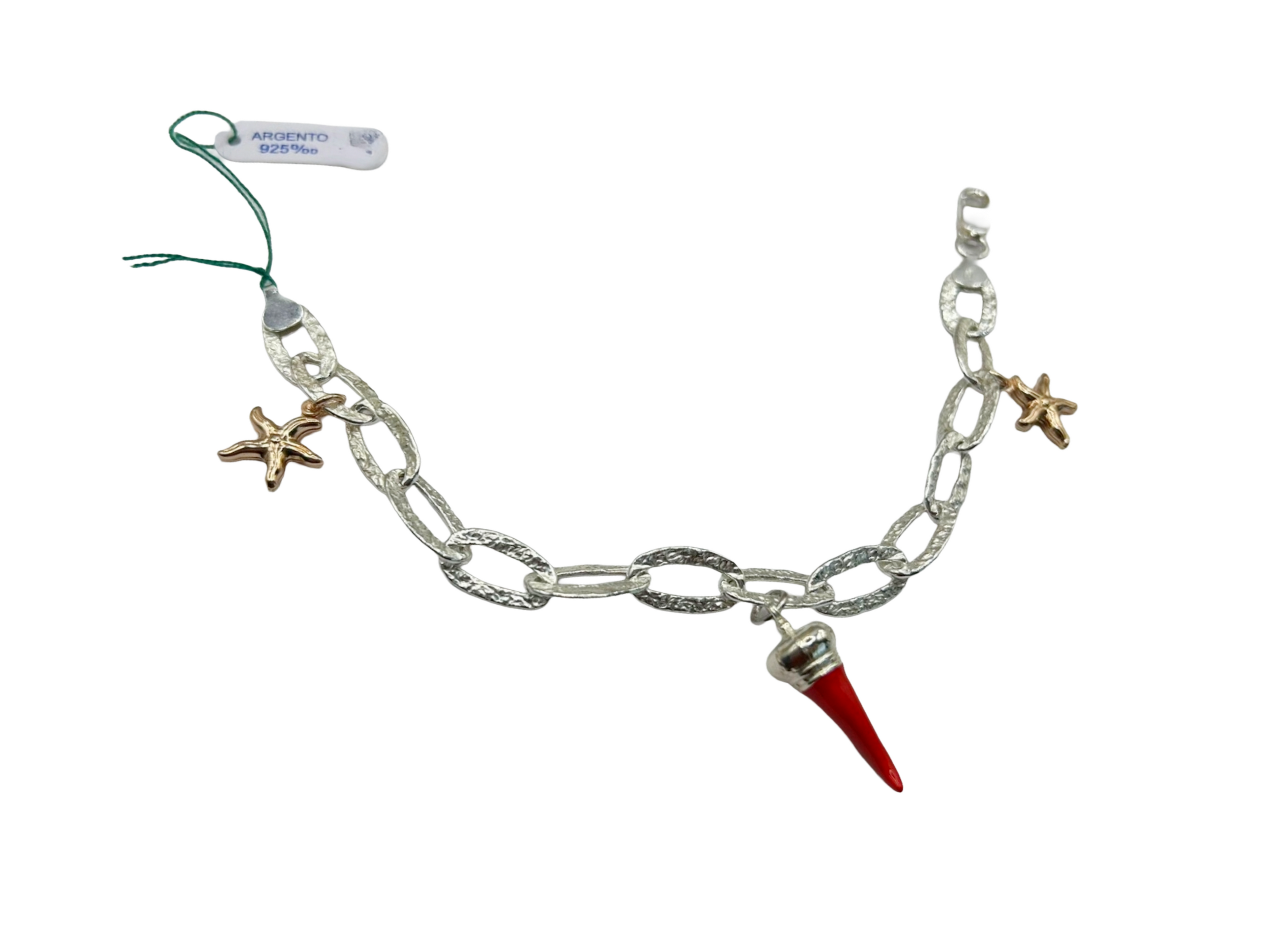 Women's 925 silver bracelet with lucky charms