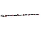 Bracelet pour femme en argent 925 avec pierres noires et rouges