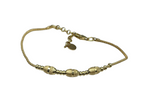 925 Silver Bracelet with Gold-Plated Worked Spheres