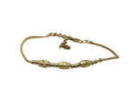 925 Silver Bracelet with Gold-Plated Worked Spheres