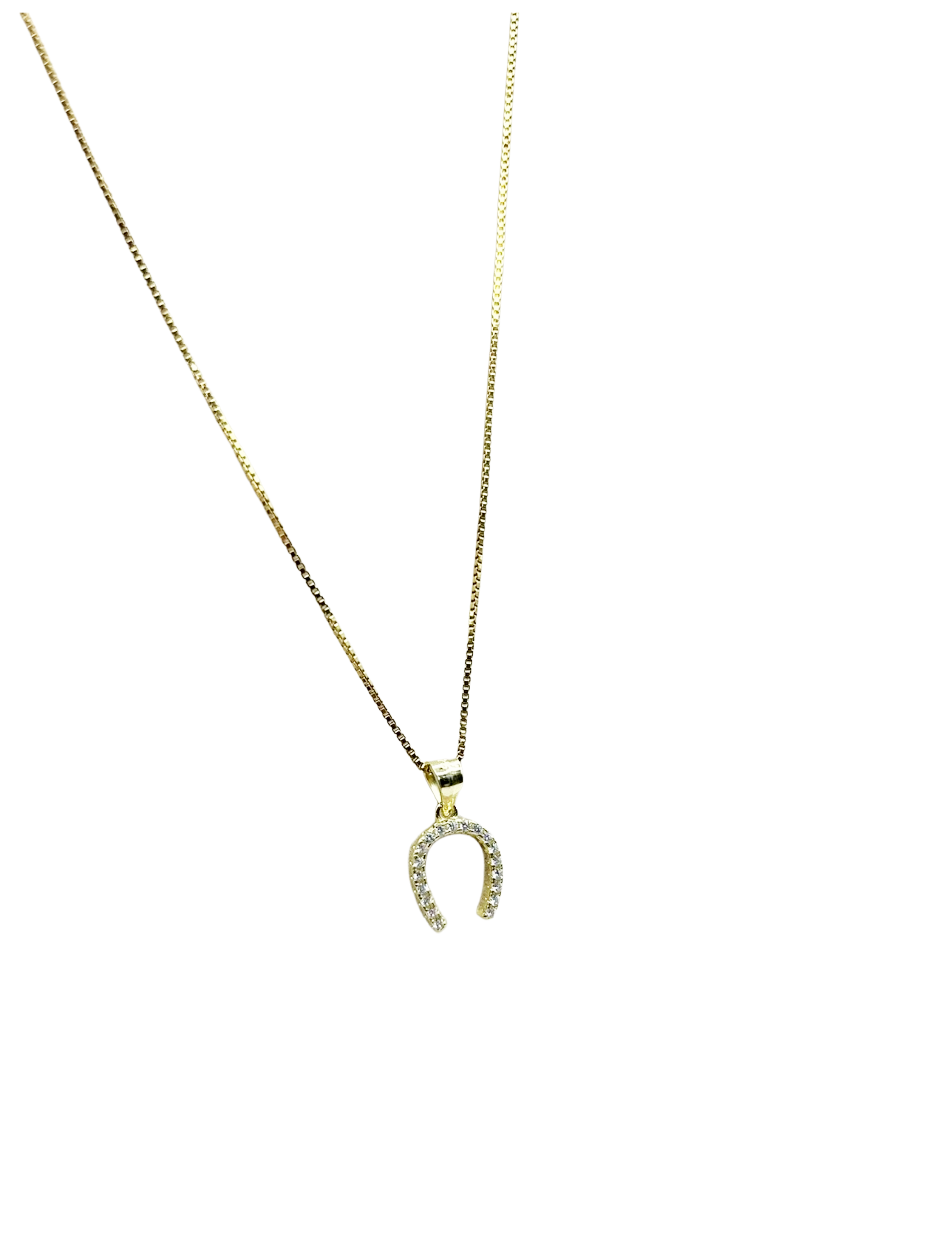 Collana Portafortuna Ferro di Cavallo in Argento 925 Placcato Oro