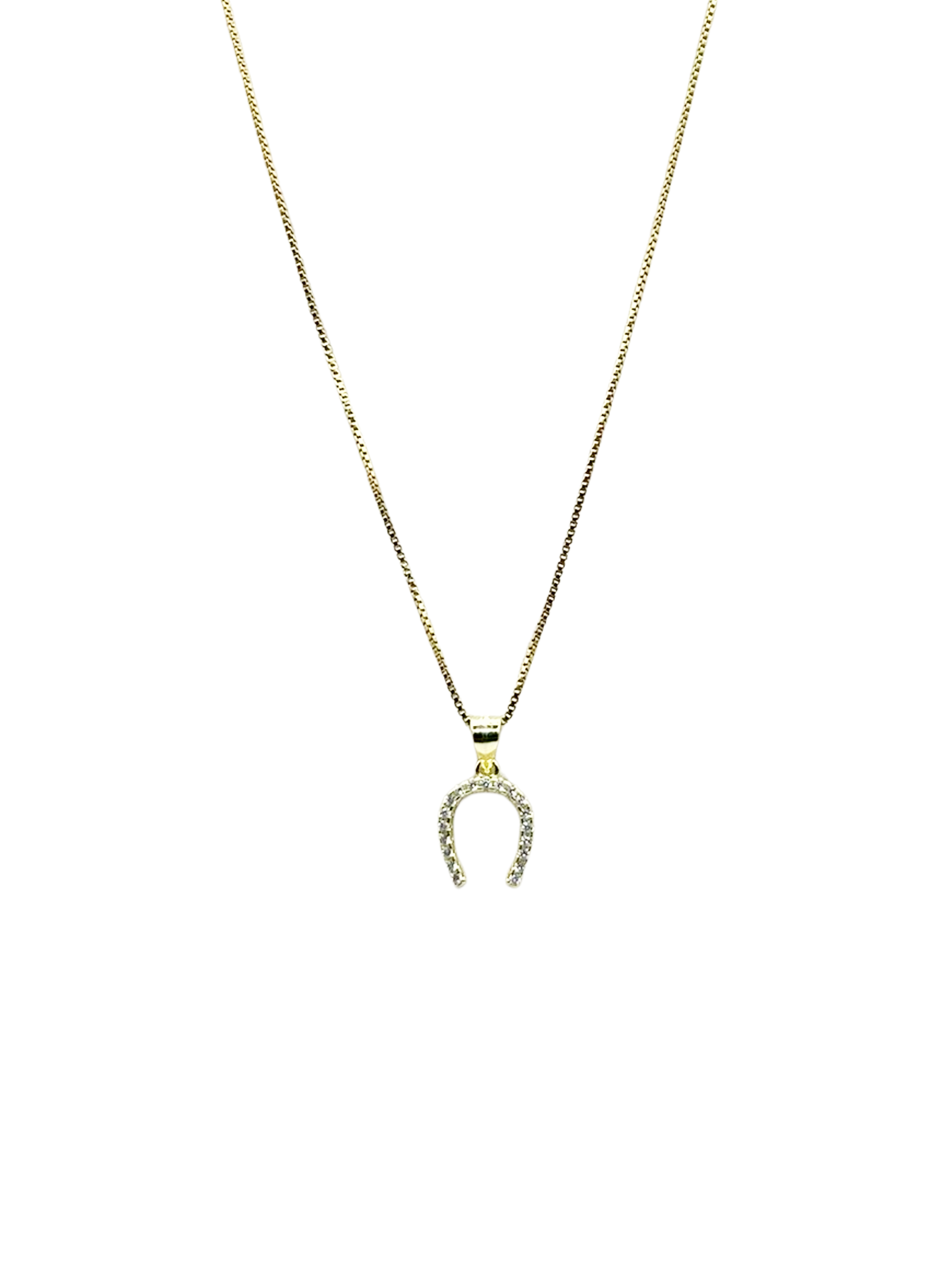 Collana Portafortuna Ferro di Cavallo in Argento 925 Placcato Oro