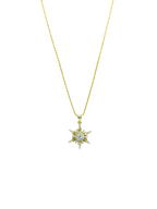 Collana Stella Luminosa con Zirconi – Argento 925 Placcato Oro | Gioiello Elegante Donna