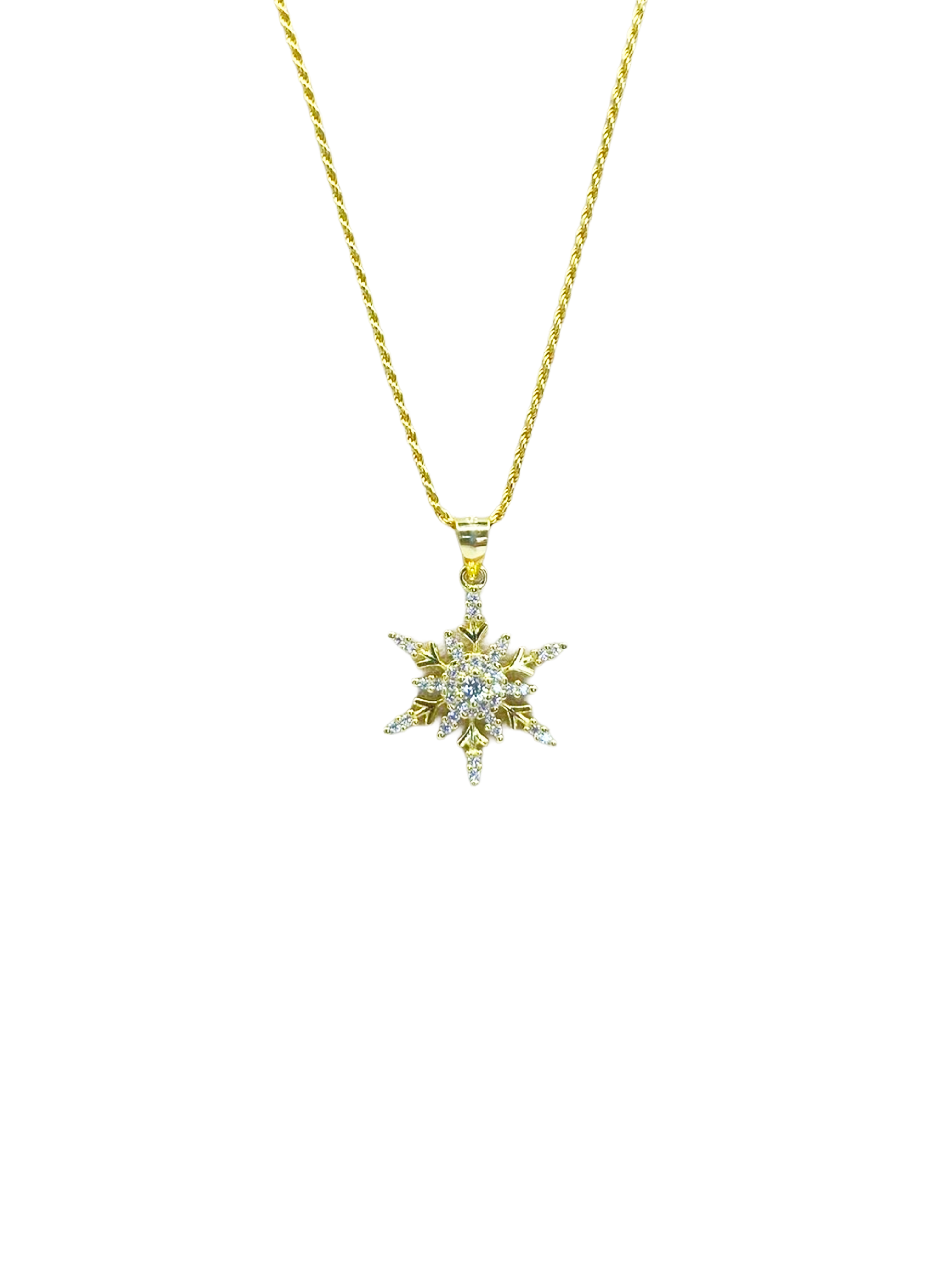 Collana Stella Luminosa con Zirconi – Argento 925 Placcato Oro | Gioiello Elegante Donna