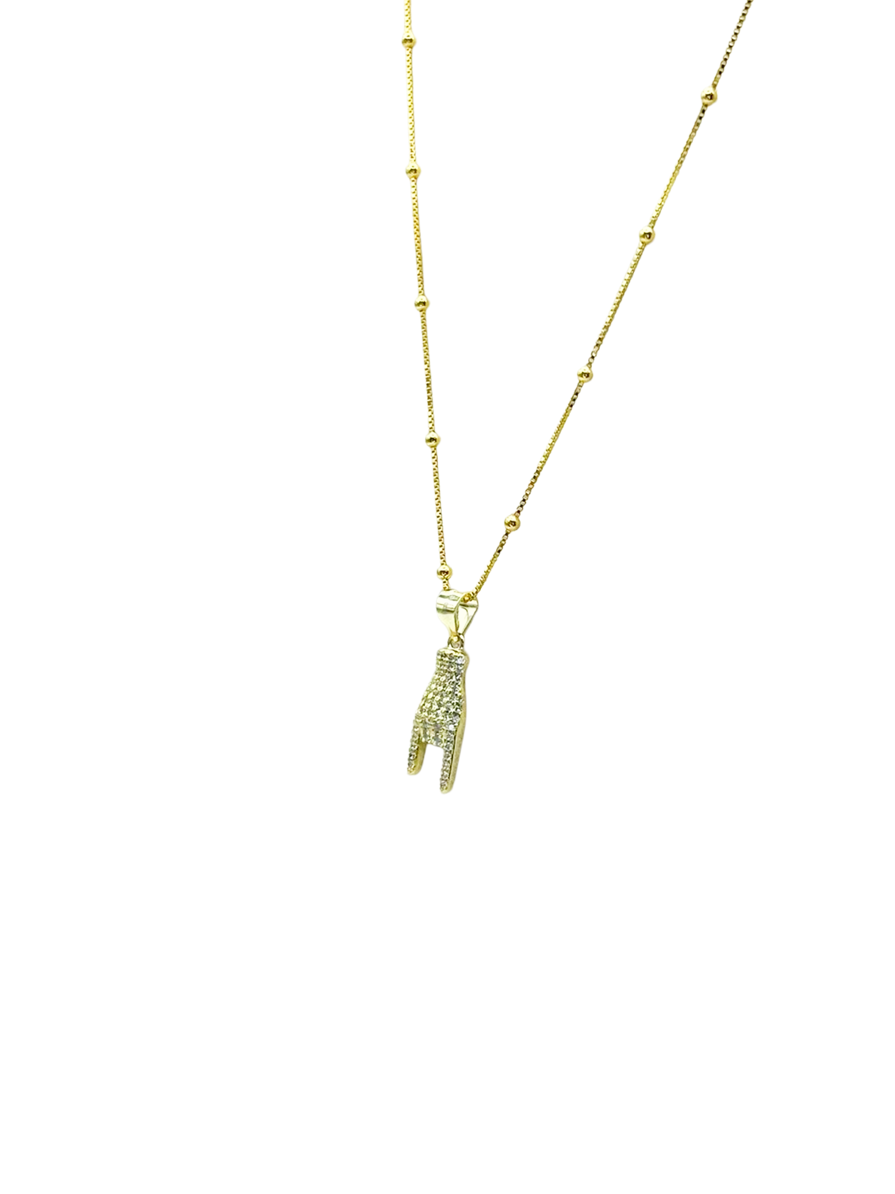 Collana Donna in Argento 925 Placcato Oro con Ciondolo Verticale Luminoso – Ipoallergenica Senza Nichel - Gioielleria CM SILVER & JEWELS