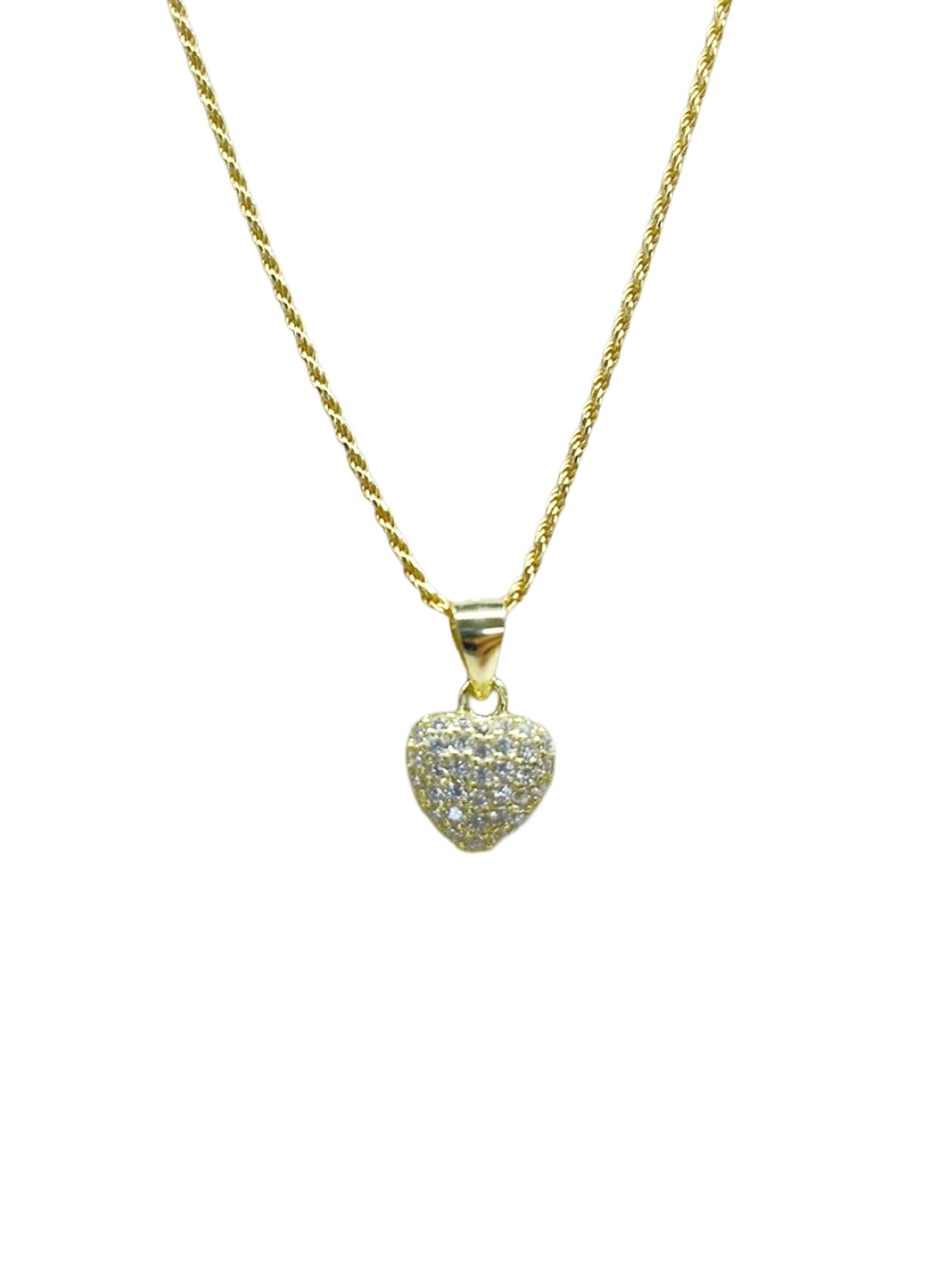 Collana Cuore Brillante in Argento 925 Placcato Oro – Gioiello Elegante e Ipoallergenico 45 cm - Gioielleria CM SILVER & JEWELS