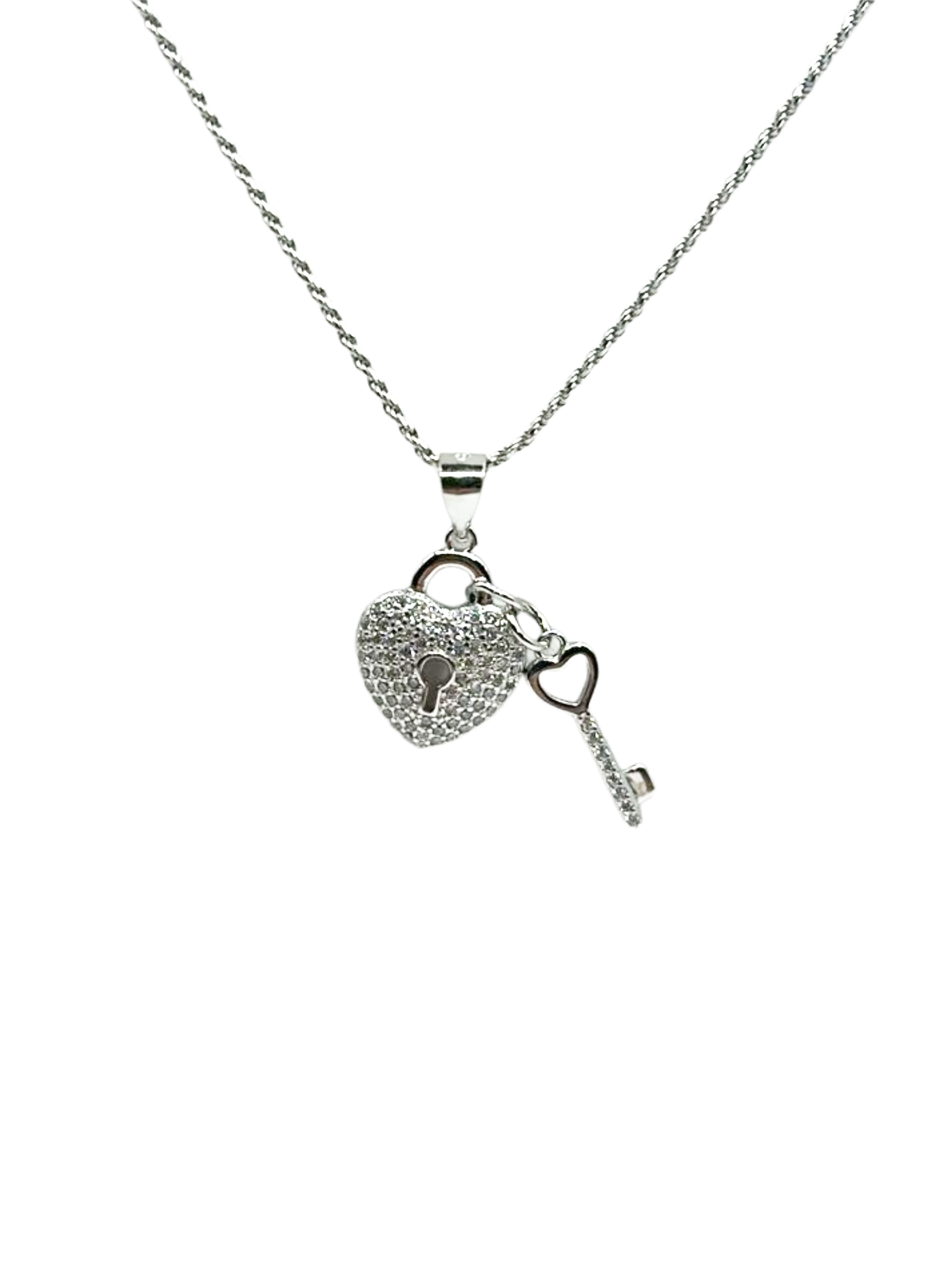 Collier Cœur et Clé en Argent 925 – Le symbole parfait de l'amour