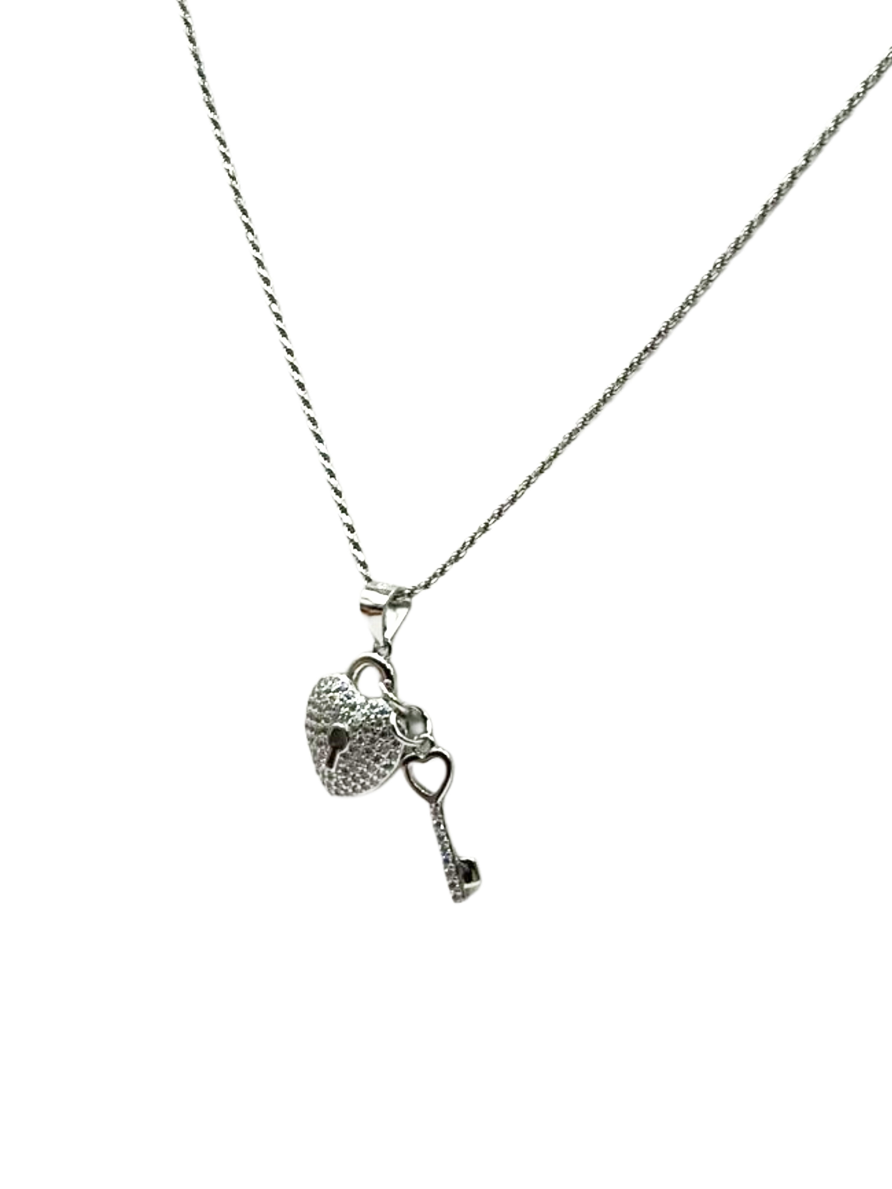 Collier Cœur et Clé en Argent 925 – Le symbole parfait de l'amour