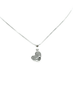 Collier en argent 925 avec pendentif en forme de cœur