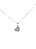 Collier en argent 925 avec pendentif en forme de cœur