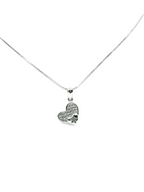 Collier en argent 925 avec pendentif en forme de cœur