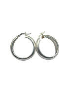 Orecchini a cerchio Argento 925 effetto Satinato - Gioiello raffinato - CM Silver Jewels