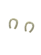 Orecchini Ferro di Cavallo in Argento 925 Dorato con Zirconi - CM Silver Jewels
