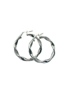 Orecchini a Cerchio Intrecciati in Argento 925 – Diametro 3 cm - Design Moderno - CM Silver Jewels