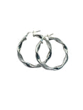 Orecchini a Cerchio Intrecciati in Argento 925 – Diametro 3 cm - Design Moderno - CM Silver Jewels