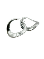 Boucles d'oreilles pendantes ovales en argent 925 poli – Design moderne et élégant