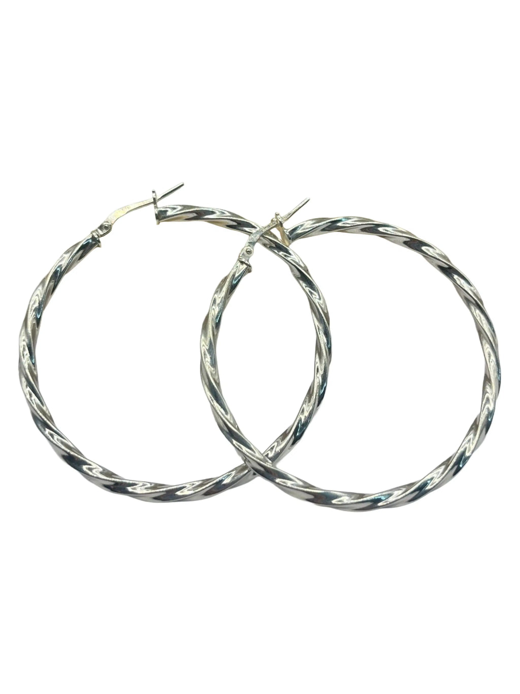 Orecchini a Cerchio Intrecciati in Argento 925 artigianali - Eleganti e Luminosi - CM Silver Jewels