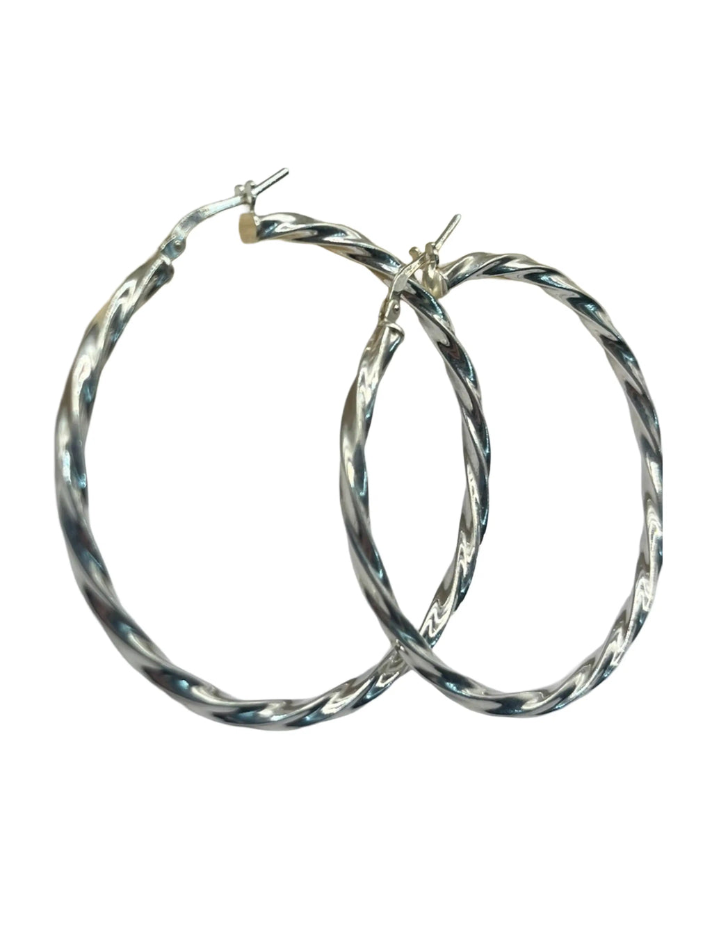 Orecchini a Cerchio Intrecciati in Argento 925 artigianali - Eleganti e Luminosi - CM Silver Jewels