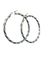 Orecchini a Cerchio Intrecciati in Argento 925 artigianali - Eleganti e Luminosi - CM Silver Jewels