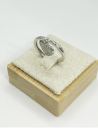 Adjustable 925 Silver Heart Ring – Luminous Charm | No Size Issues