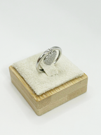 Adjustable 925 Silver Heart Ring – Luminous Charm | No Size Issues