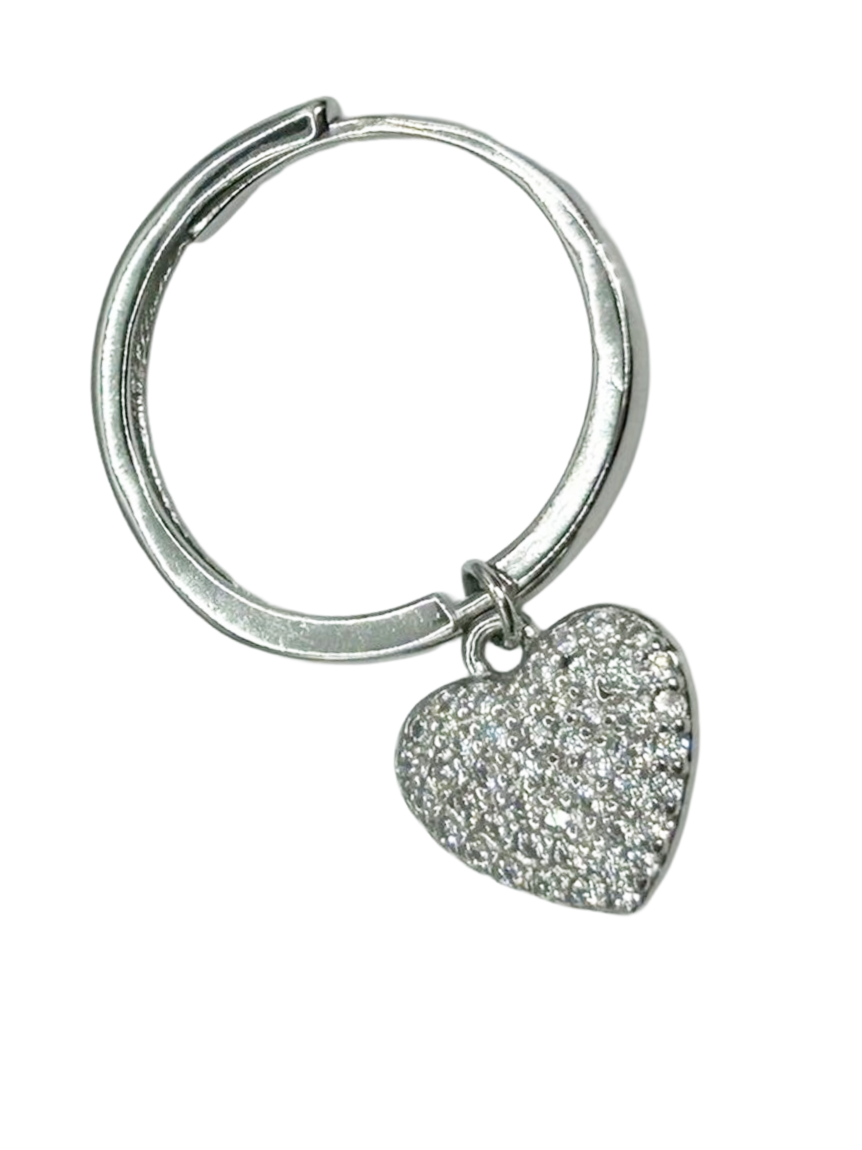 Adjustable 925 Silver Heart Ring – Luminous Charm | No Size Issues
