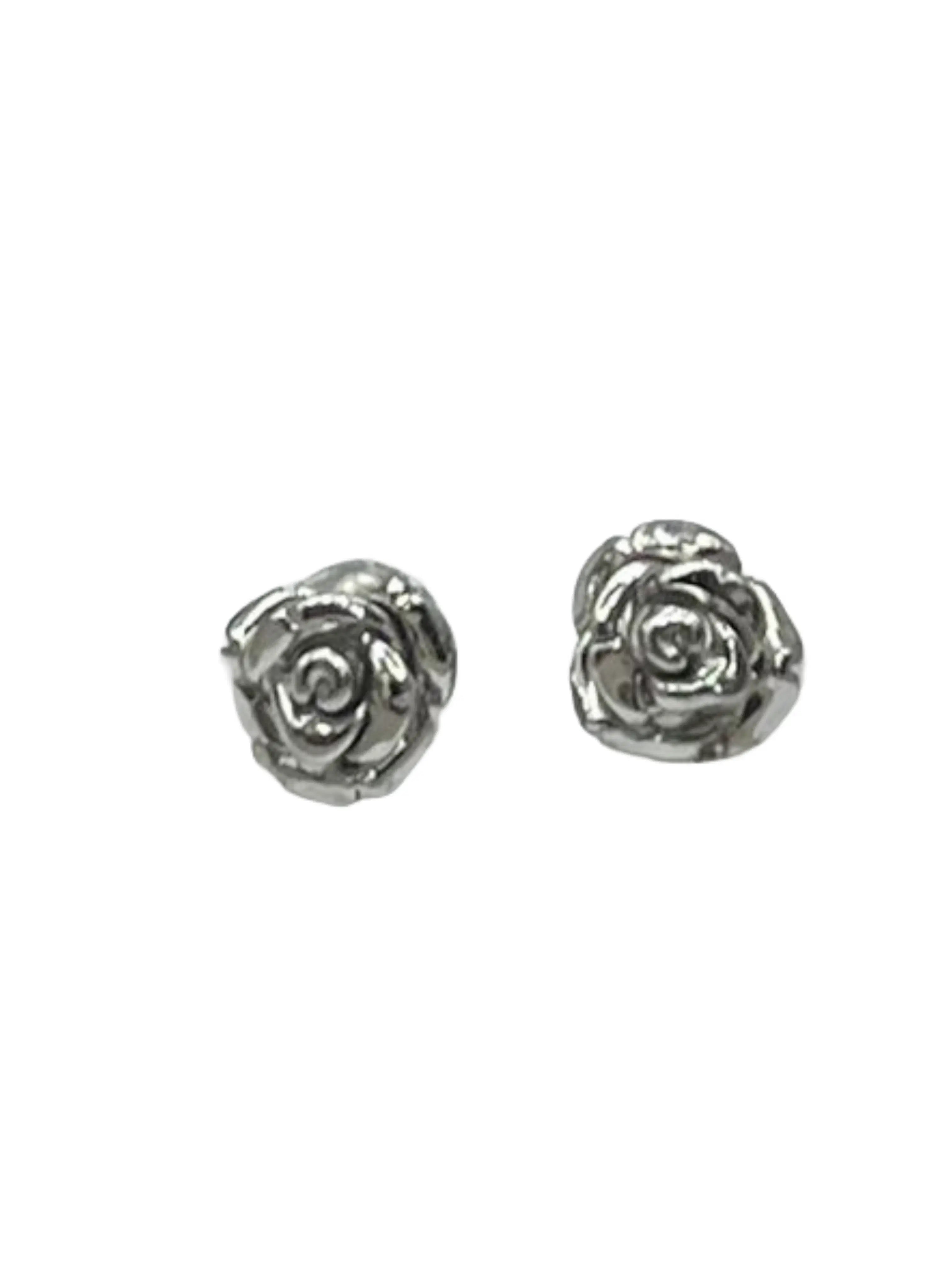 Orecchini a Forma di Rosa in Argento 925 - CM Silver Jewels