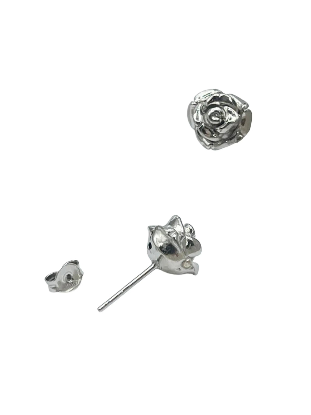Orecchini a Forma di Rosa in Argento 925 - CM Silver Jewels