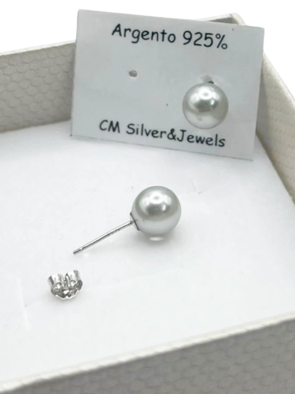Orecchini Donna in Argento 925 con Perla Argentata