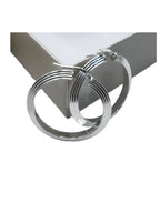 Orecchini in argento 925 a cerchio rigati