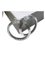 Orecchini in argento 925 a cerchio rigati