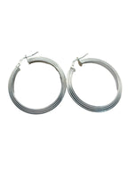 Orecchini in argento 925 a cerchio rigati - CM Silver Jewels