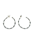 ORECCHINI IN ARGENTO 925% CERCHIO SEMI APERTI E LAVORATI - CM Silver Jewels