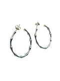 ORECCHINI IN ARGENTO 925% CERCHIO SEMI APERTI E LAVORATI - CM Silver Jewels