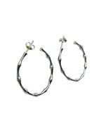 ORECCHINI IN ARGENTO 925% CERCHIO SEMI APERTI E LAVORATI - CM Silver Jewels