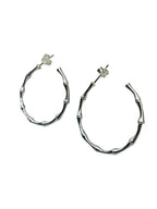 ORECCHINI IN ARGENTO 925% CERCHIO SEMI APERTI E LAVORATI - CM Silver Jewels