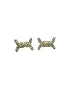 Orecchini Nodo in Argento 925 Placcato Oro con Zirconi - CM Silver Jewels